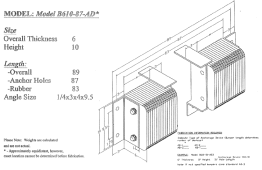 Laminated Dock Bumper B610-87-A