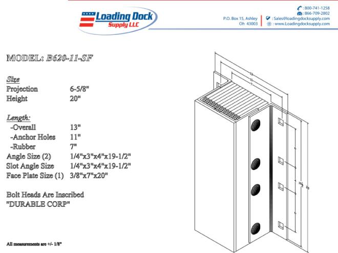 Steel Faced Dock Bumpers B620-11-SF