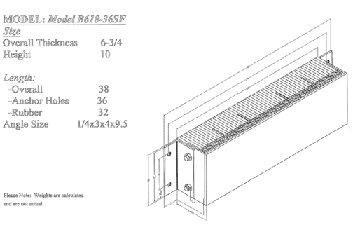 Steel Faced Dock Bumpers B610-36-SF